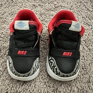 Jordan Baby/Walker Nike Black Red White Elephant Print Sneakers